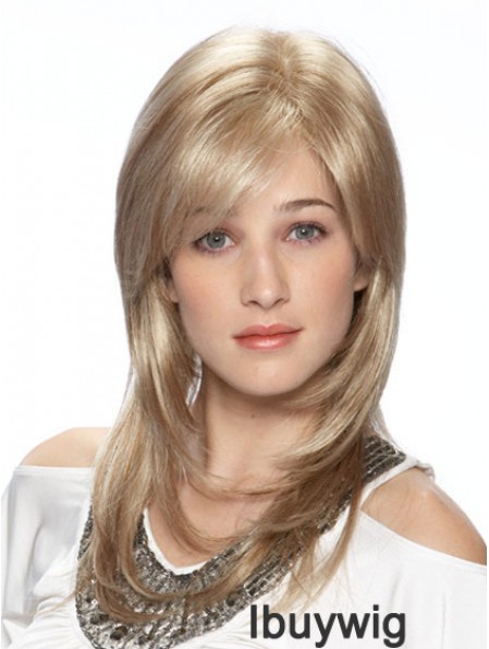 Straight Layered Long Blonde Stylish Lace Front Wigs