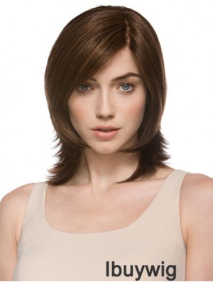 Modern Auburn Shoulder Length Layered Wavy Glueless Lace Front Wigs