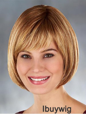 Chin Length Blonde Popular 10 inch Straight Bob Wigs