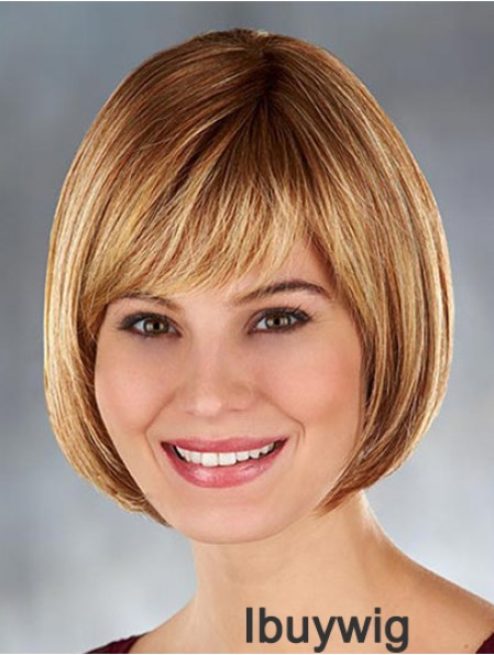 Chin Length Blonde Popular 10 inch Straight Bob Wigs