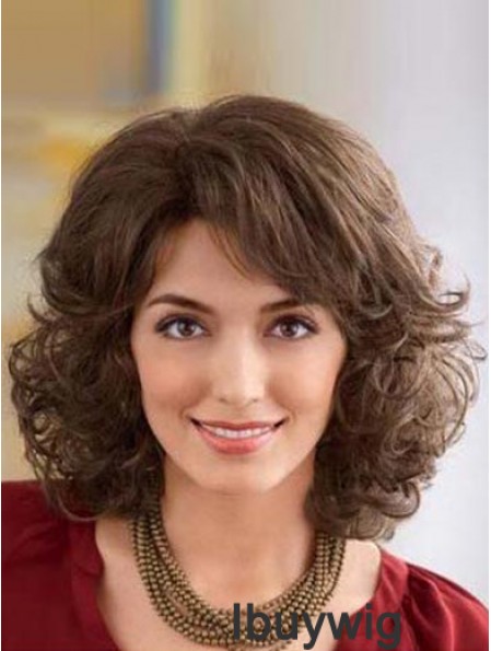 Wavy Brown Top Shoulder Length Classic Wigs