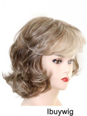 Chin Length Layered Wavy Soft Synthetic Wigs