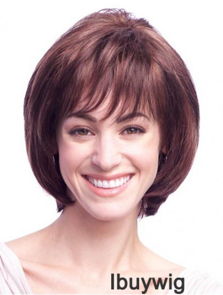 Chin Length Auburn Affordable 11 inch Straight Bob Wigs