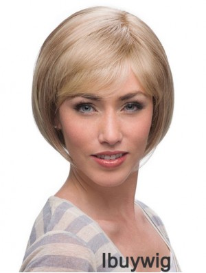 Chin Length Blonde Top 10 inch Straight Bob Wigs