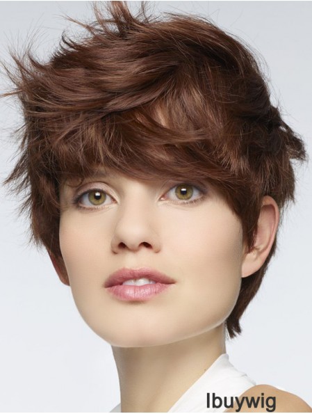Durable 6 inch Straight Auburn Boycuts Short Wigs