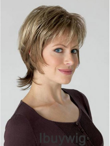 Chin Length Layered Wavy Blonde Great Synthetic Wigs