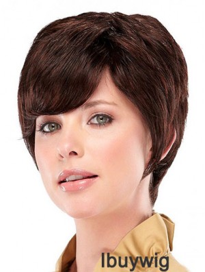 Cropped Layered Straight Auburn Exquisite Synthetic Wigs