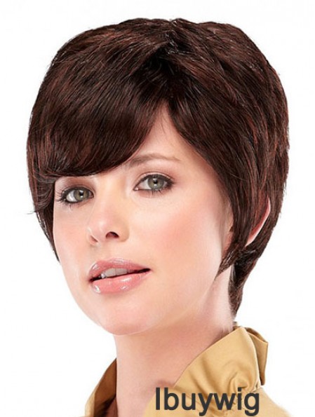 Cropped Layered Straight Auburn Exquisite Synthetic Wigs