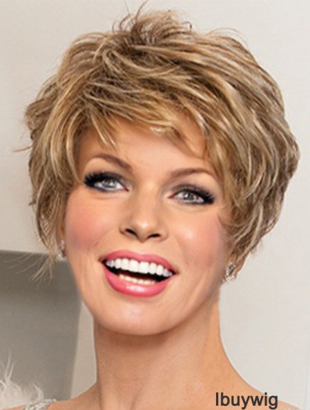 Incredible 8 inch Wavy Blonde Classic Short Wigs