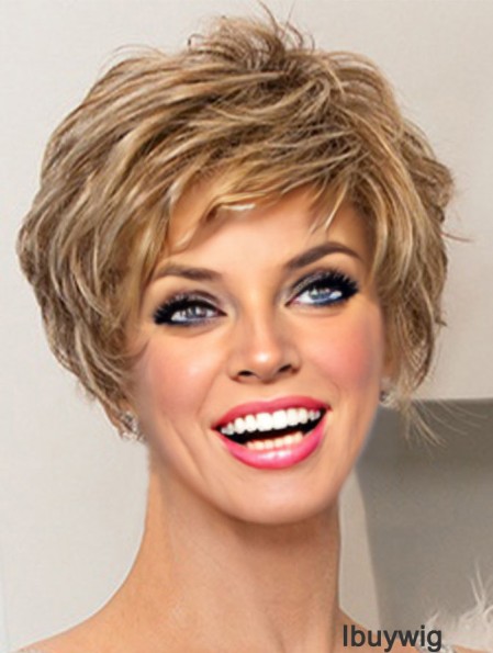 Incredible 8 inch Wavy Blonde Classic Short Wigs