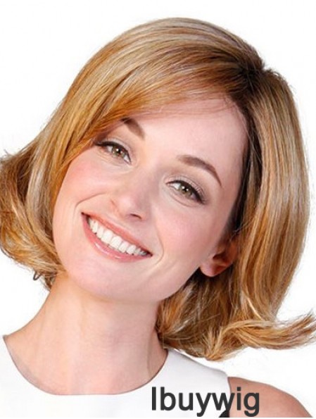 Synthetic Bobs Auburn Wavy 10 inch Women Wig Medium