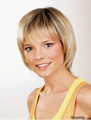 10 inch Straight Ombre/2 tone Synthetic Chin Length Capless Graduated Bob Wigs