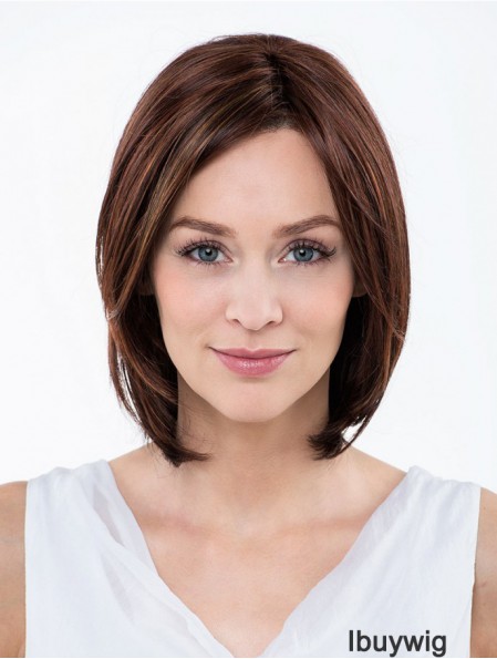 11 inch Straight Red Synthetic Shoulder Length Capless Wig Bobs