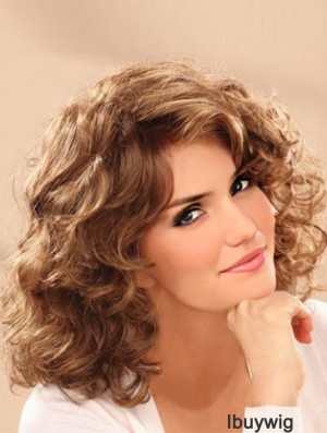 Big Hair Classic Wigs With Bangs Wavy Style Shoulder Length