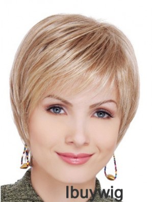 Best Blonde Short Straight Layered Lace Front Wigs