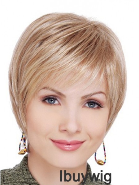 Best Blonde Short Straight Layered Lace Front Wigs