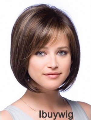 Bobs Chin Length Brown Straight New Petite Wigs