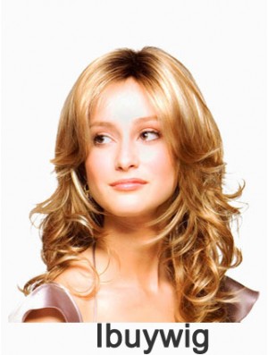 Wavy Layered Long Blonde Discount Lace Front Wigs