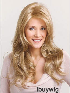 Wavy Layered Long Blonde No-Fuss Lace Front Wigs