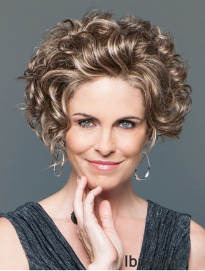 Curly Brown Designed Short Classic Wigs