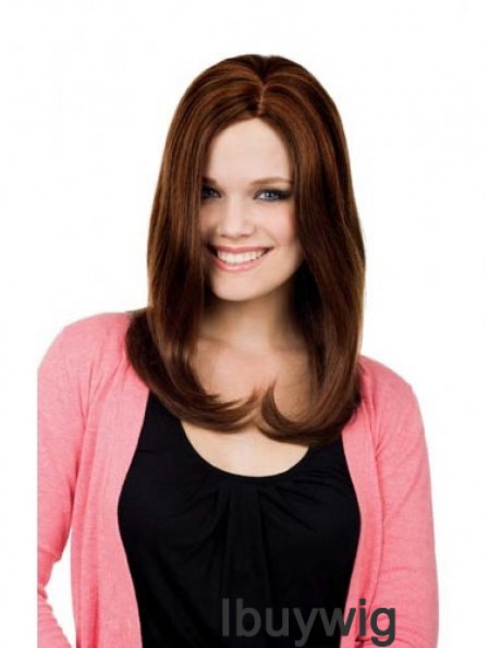 Straight Without Bangs Long Auburn Online Lace Front Wigs