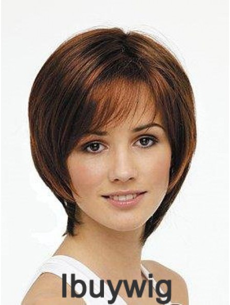 Chin Length Auburn Incredible 11 inch Straight Bob Wigs