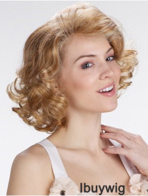 Blonde 12 inch Exquisite Chin Length Curly Classic Lace Wigs