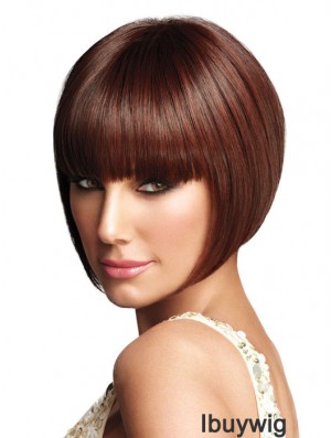 Graduated Bob Wigs With Capless Synthetic Bobs Cut Chin Length