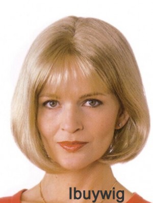 Blonde Bob Wigs UK With Monofilament Blonde Color Bobs Cuts