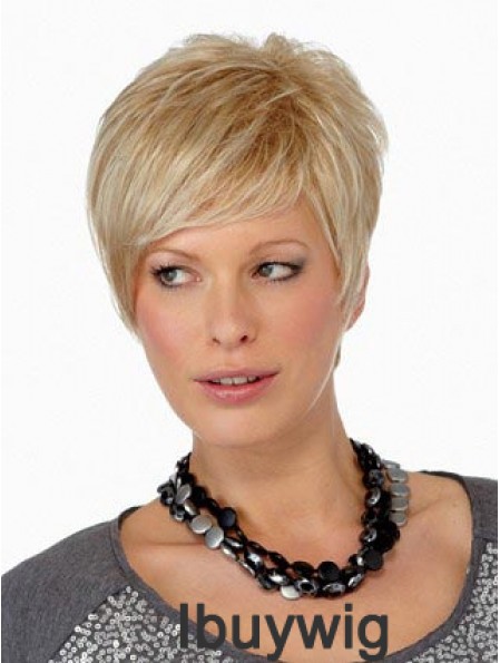 Boycuts Straight Blonde Capless Online Short Wigs
