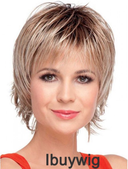 Boycuts Straight Blonde Capless Amazing Short Wigs