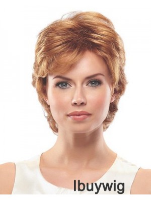 Wavy Layered Short Exquisite Auburn Synthetic Wigs