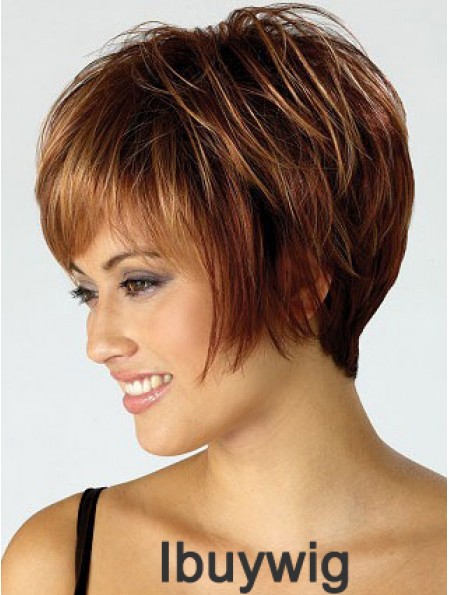 Bobs Straight Auburn Capless Best Short Wigs
