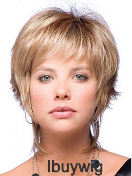 Boycuts Straight Blonde Capless Beautiful Short Wigs