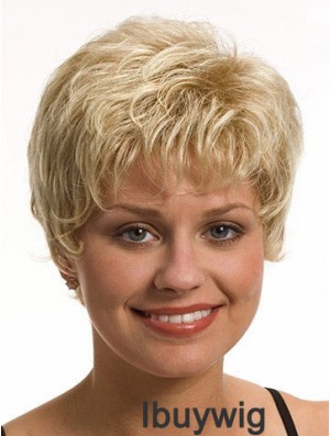 Boycuts Wavy Blonde Capless Best Short Wigs