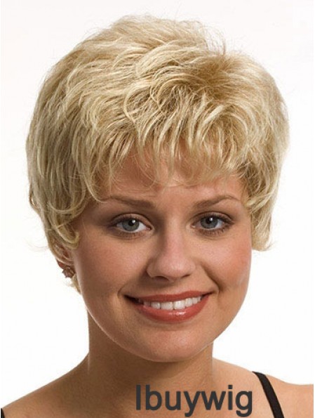 Boycuts Wavy Blonde Capless Best Short Wigs