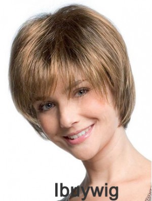 Bobs Straight Blonde Capless Sassy Short Wigs