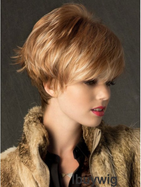 Boycuts Straight Blonde Capless No-Fuss Short Wigs