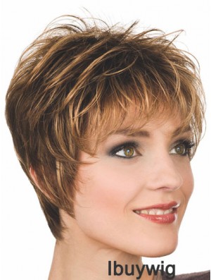 Boycuts Straight Auburn Capless Gorgeous Short Wigs
