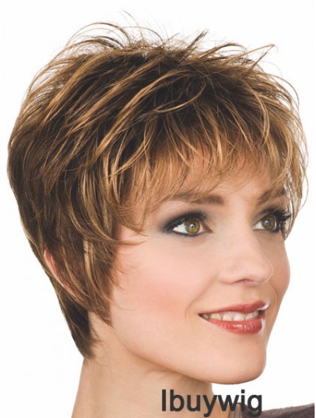 Boycuts Straight Auburn Capless Gorgeous Short Wigs