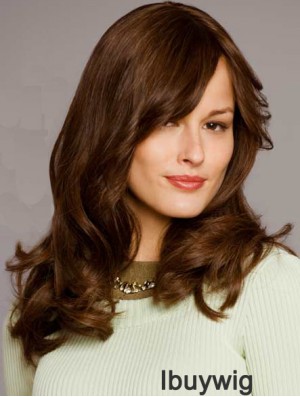 Real Hair Wigs UK Wavy Style Long Length With Bangs