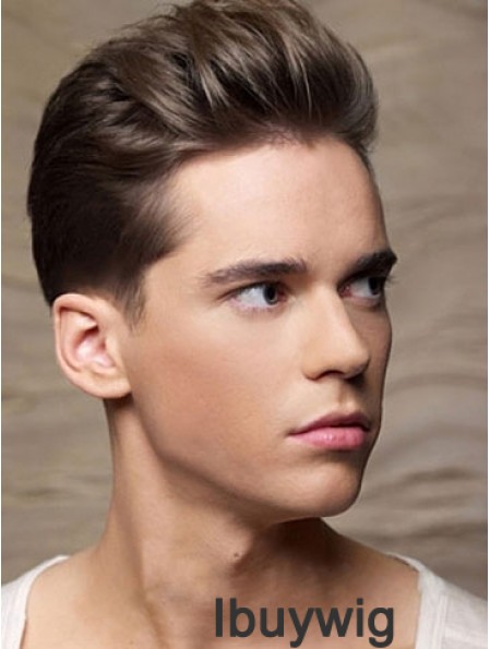 Remy Human Brown Straight Cropped Old Man Wigs For Sale