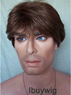 Capless Straight Brown Shory Nice Wig For Man