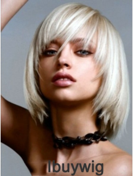 Small Bob Wig With Lace Front Straight Style Chin Length