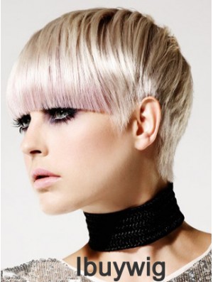 Capless Boycuts Short Straight 8 inch Best Fashion Wigs