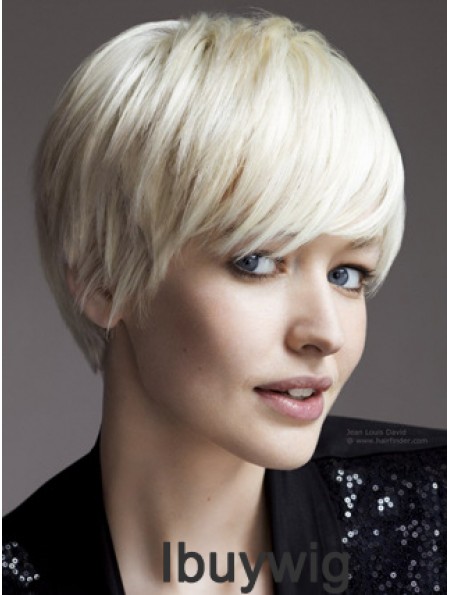 Monofilament Grey Short Straight 8 inch Soft Fashion Wigs