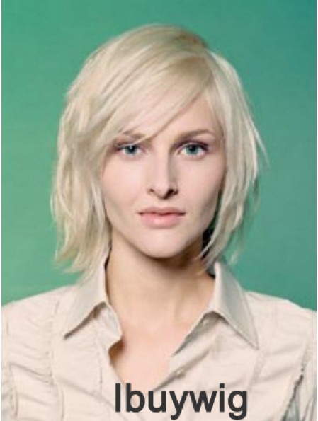 Full Lace Bobs Chin Length Straight 10 inch Platinum Blonde Sleek Fashion Wigs