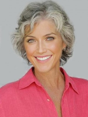 Synthetic Grey Styled Wigs With Capless Grey Cut Short Length