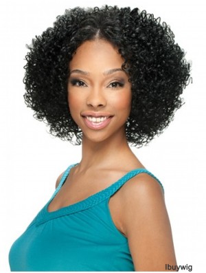 U Part Wigs With Lace Front Chin Length Curly Style