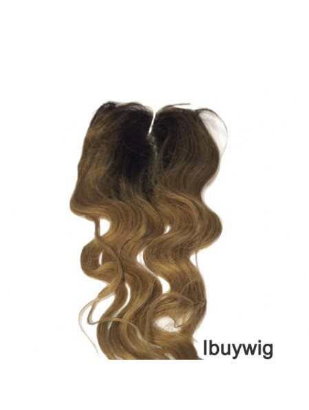 Stylish Black Long Wavy Lace Closures